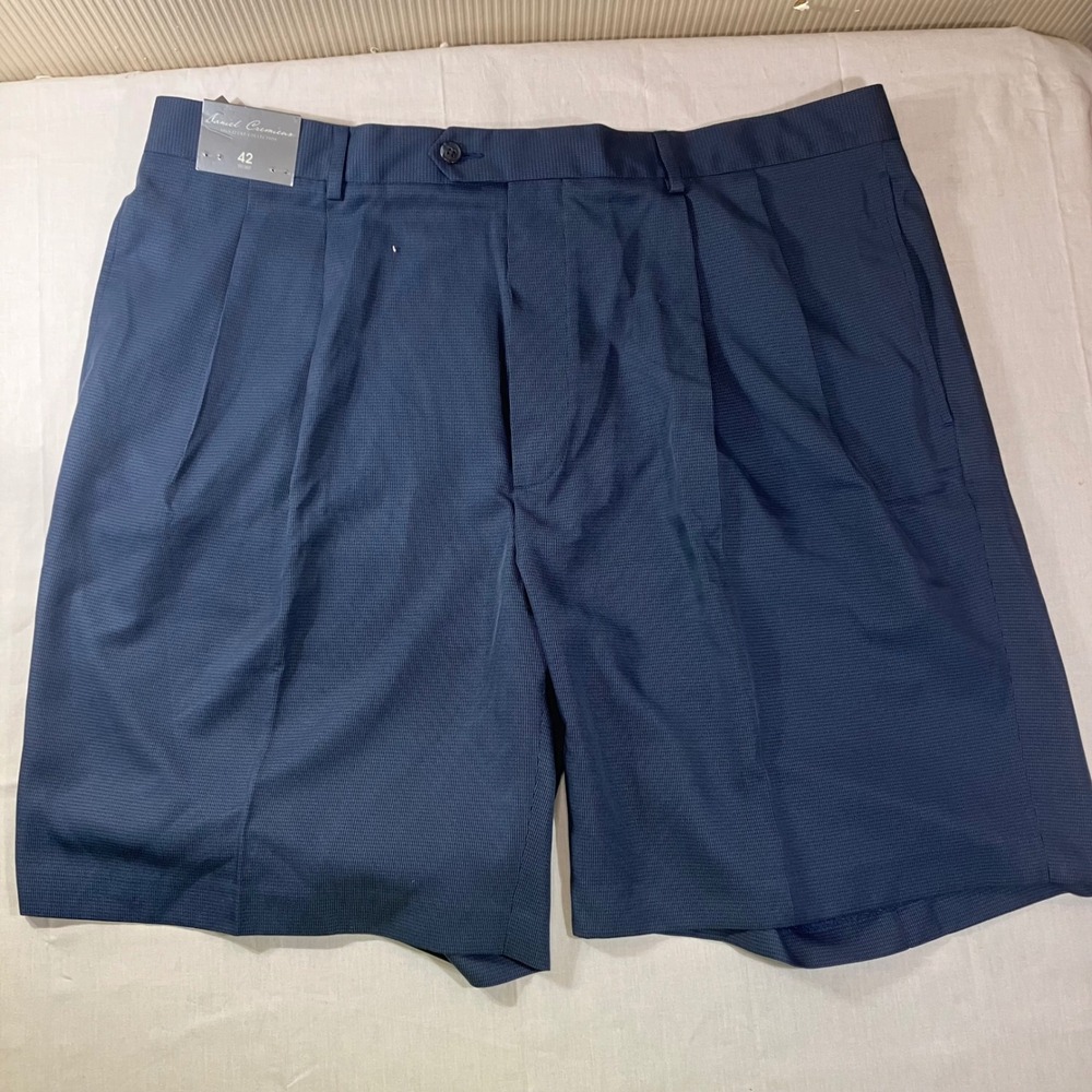 Daniel Cremieux Signature Navy Blue Pleated Dress Shorts Mens 42 NWT S45HT501